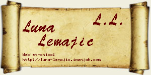 Luna Lemajić vizit kartica